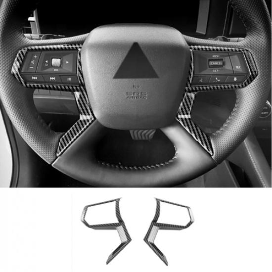 Carbon fiber Steering Wheel Trim For Mitsubishi Outlander -2024