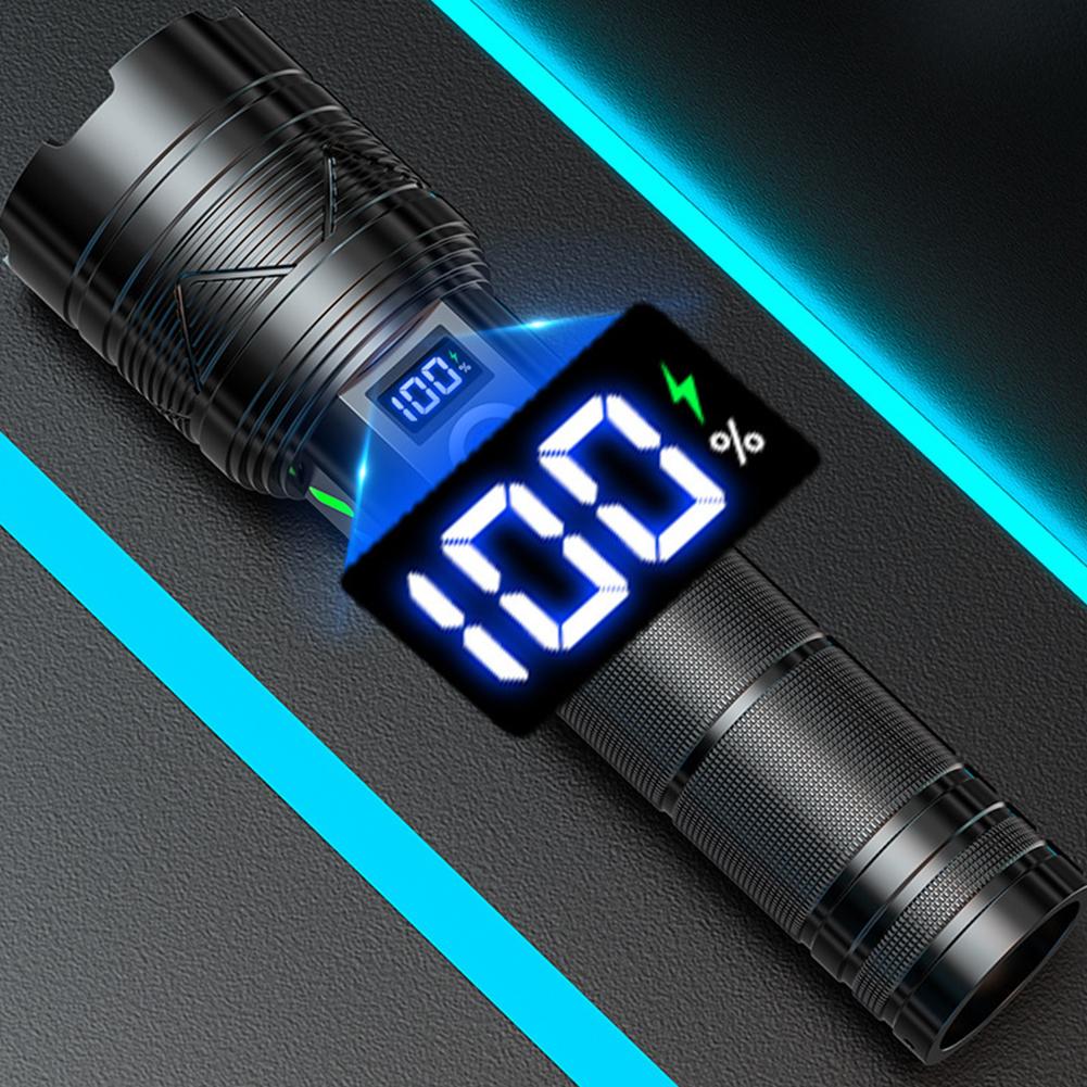 20W LED Outdoor Zoom Torch 1000LM USB Rechargeable Powerful Handheld Flash Light Telescopic Zoom for Camping Hiking Emergencies