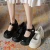 Lolita Shoes Women Japanese Round Toe Mary Jane Shoes Women Vintage Girls Students JK Uniform High Heel Platform Shoes