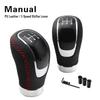 5Speed Leather Red Gear Knob Car Gear Shift Knob Universal Shifter Knob Gear Stick Shift Knob Lever Manual Transmission