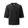 New Spring-Summer Men's Jacquard Solid Color V-Neck Casual Outdoor Versatile Short-Sleeve T-Shirt