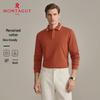 MONTAGUT Men's Long-Sleeve Cotton-Blend Polo Shirt