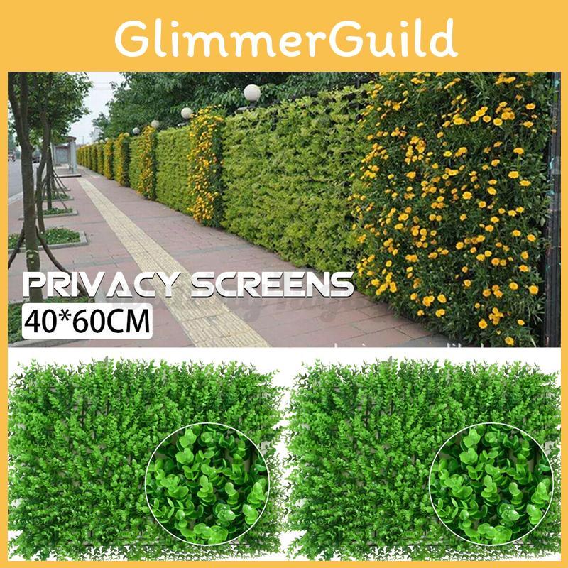 Vibrant 60*40cm Artificial Eucalyptus Plants Green Wall Greenery Fence Foliage Decor For Elegant Home Ambiance