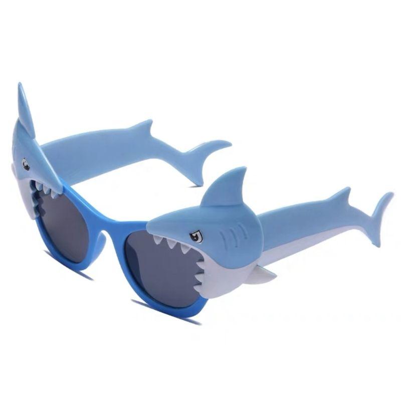 Shark Novelty Sunglasses Funny Costume Glasses for Party Photo Props, Lightweight Plastic Frame for Birthday Cosplay Festival