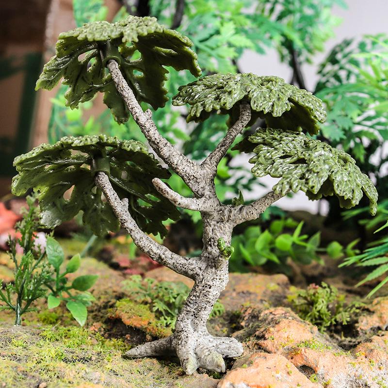 Handmade Children's Cognitive Simulation Banyan Tree and Pine Tree Ornaments for Building Sand Table Landscapes