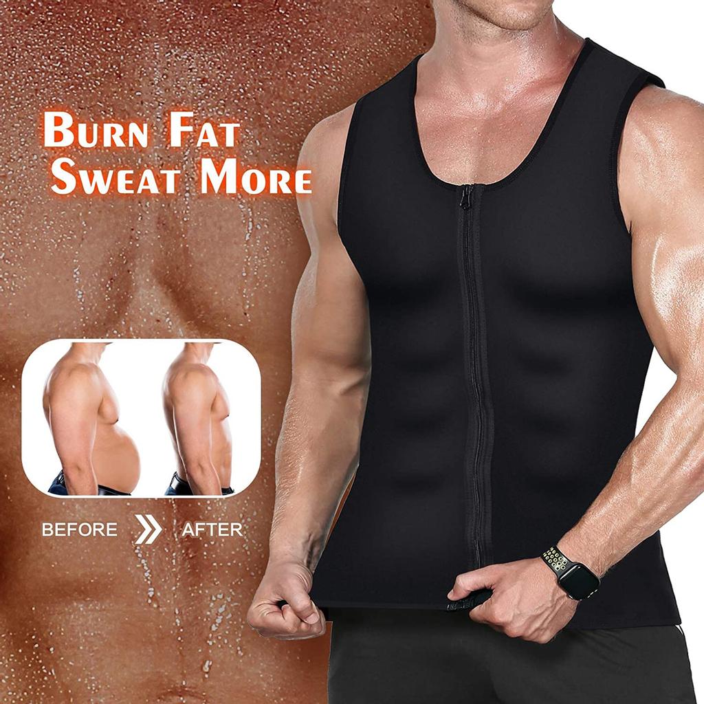 Мужской неопреновый костюм для сауны, жилет для тренировки талии, тренажер для похудения, формирователь тела, компрессионные рубашки, термомайка, майки для тренировок, корректирующее белье, нижнее белье