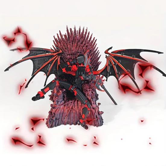 3D Printed Robot Action Figure with Accessories Movable Joints Demon