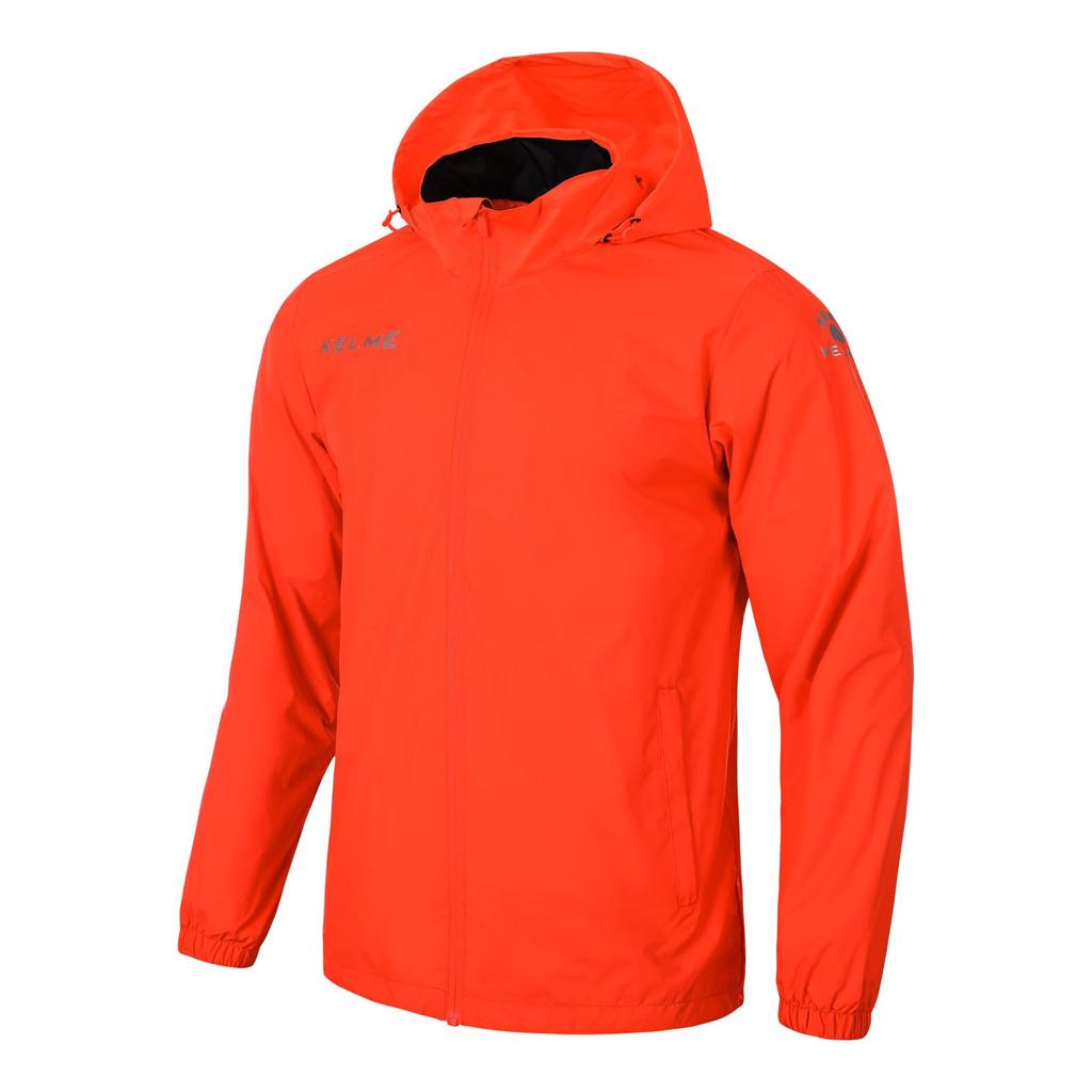 Windcheaters (men's) KELME Orange Outdoor Jacket for Light Water Casual Windbreaker, Mountaineering, Fishing, Windproof, Repellent, Lightweight, 2XL