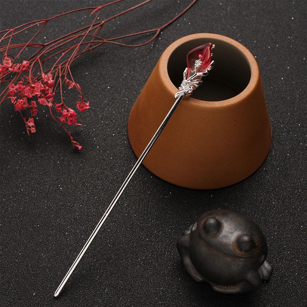 Винтажный китайский стиль, классические аксессуары Hanfu, палочки для волос, вилка для волос, палочки для еды, металлическая шпилька