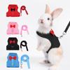 Rabbit Harness and Leash for Walking Escape Proof - Mesh Breathable Bunny Vest Harness Outdoor Camping Hiking Training - Also Suit