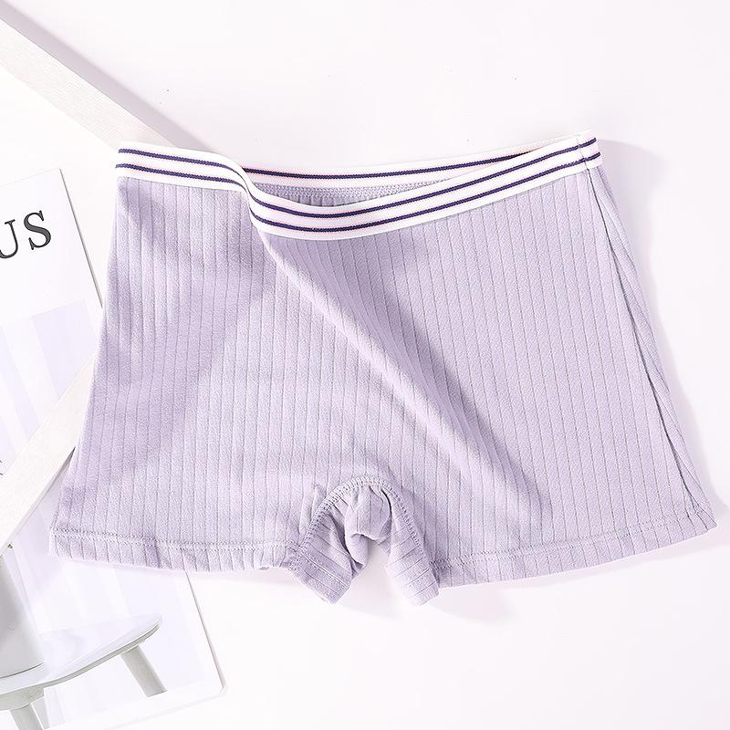 Большие размеры женские дышащие полосатые однотонные простые бесшовные трусы-боксеры