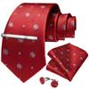 Men's Tie Silk Paisley Classic Wedding Necktie and Pocket Square Cufflinks Set