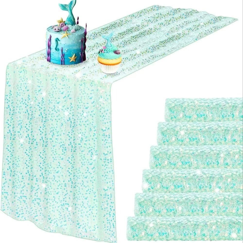 Decorative Table Runner Glitter Table Runner Sparkling Surface Party Tablecloth Wedding Party