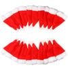 20Pcs Mini Santa Hats Christmas Miniature Ornaments for DIY Crafts Holiday Knife Fork Tableware