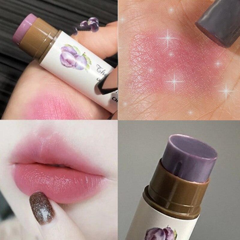 1 шт., помада с естественным изменением температуры, фруктовый бальзам для губ, увлажняющий питательный блеск для губ, косметика для макияжа