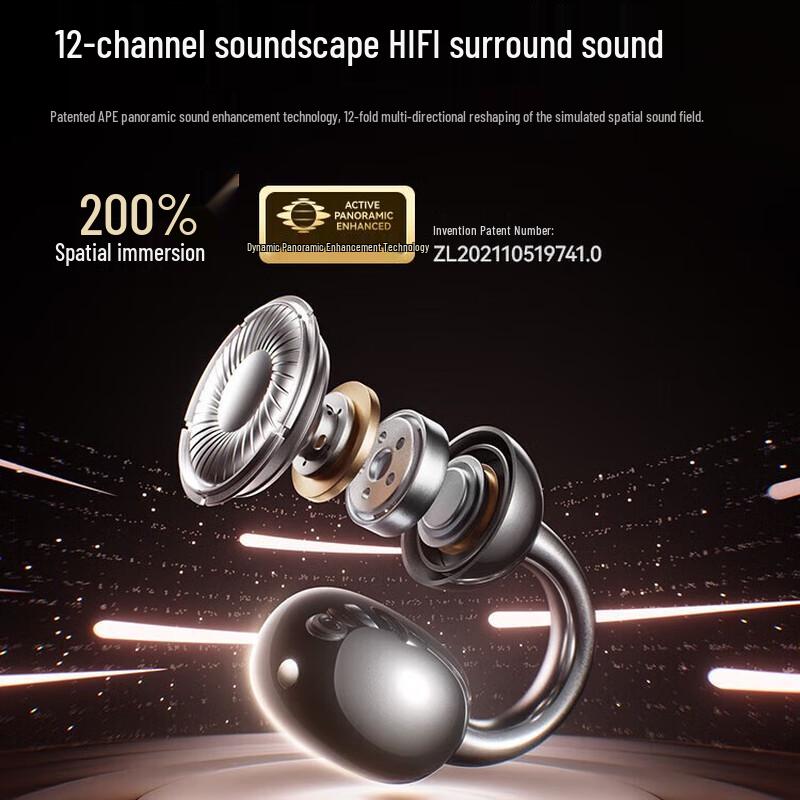 Saina S7S AI Bluetooth-гарнитура с открытыми ушами и шумоподавлением