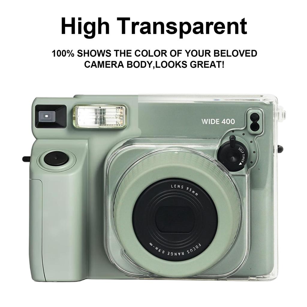 VOVMOEYA Clear Protective Cover for Fuji FUJIFILM Instax Wide 400 Instant Compatible with Instax Wide 400 Instax Wide400 Transparent Case Lightweight
