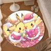 Pika And Friends In Spring Round Rug for Livingroom,Bedroom, Palyroom, Chair Rug, Area rug, Circle Carpet, Large Size Fan Christmas gift