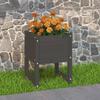 822111 vidaXL Planter Grey 40x40x52.5 Cm Solid Pine Wood