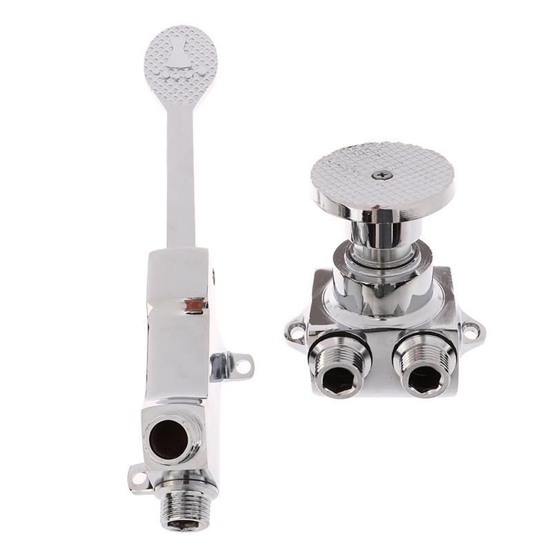 1 шт. медный кран для раковины, напольное крепление, одна педаль для ножного переключателя, больница, медицинская лаборатория, кухонная раковина для ванной комнаты