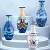 160Pcs/Set 3D Jigsaw Puzzle Vase DIY Handmade Blue White Ceramic Sea Boat