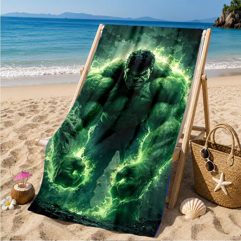 Hero Power Breaks Through Beach Towel Microfiber Beach Towel, Lightweight and Quick-Dry, for Summer Travel, Swimming Pool Fan Birthday Gift