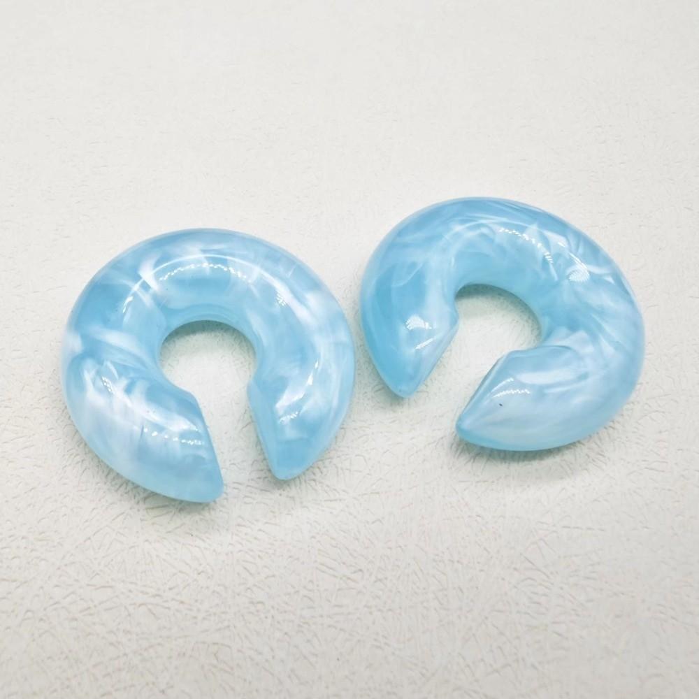 Acrylic C Shape Ear Cuff Round No Piercing Earrings Simple Design Ear Clip Earrings Festival