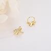 Banyan Tree S925 Sterling Silver Butterfly Earrings with Diamonds - Japanese & Korean Style, Cute Animal Ear Bone Clip
