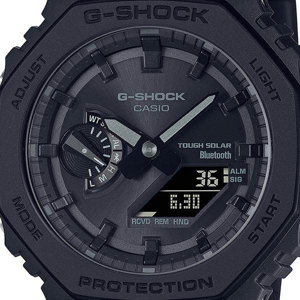 Casio G-Shock GA-B2100-1A1JF, Питание от Tough Solar, Связь со смартфоном по Bluetooth, Полностью черные "CasiOak" с защитой корпуса Carbon Core Guard, Мужские спортивные часы, Совершенно новые