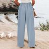 Женские длинные брюки с карманами, застежкой-молнией и пуговицами, широкие длинные брюки, однотонные брюки в пригородном стиле