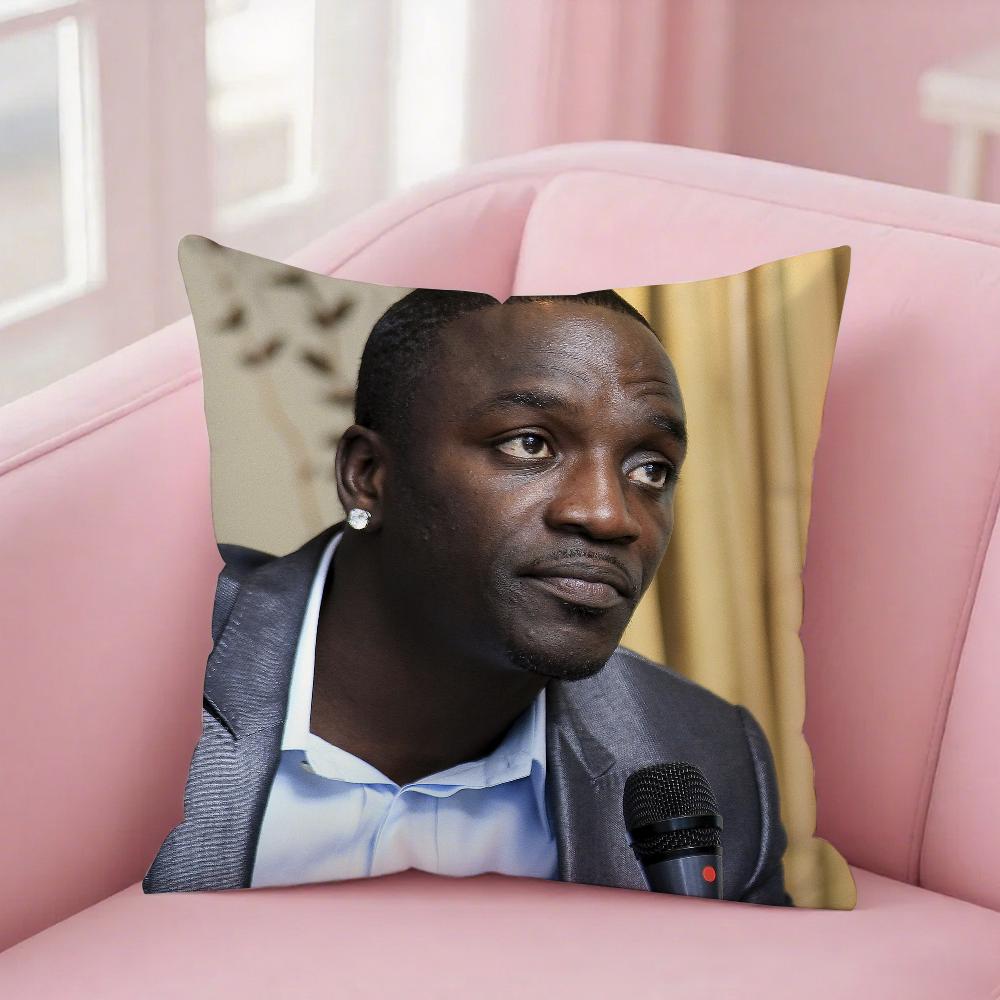 A-Akon Singer Pillow Case Cover  Square Sofa with Pillow Case for Home Use