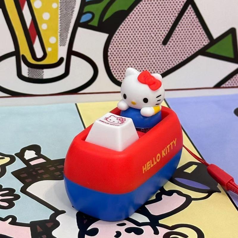Мультяшный кулон-клавиатура Hello Kitty Кавайный Лечебный и Разгрузочный Четырехпанельный Ключница-брелок Подвеска для рюкзака