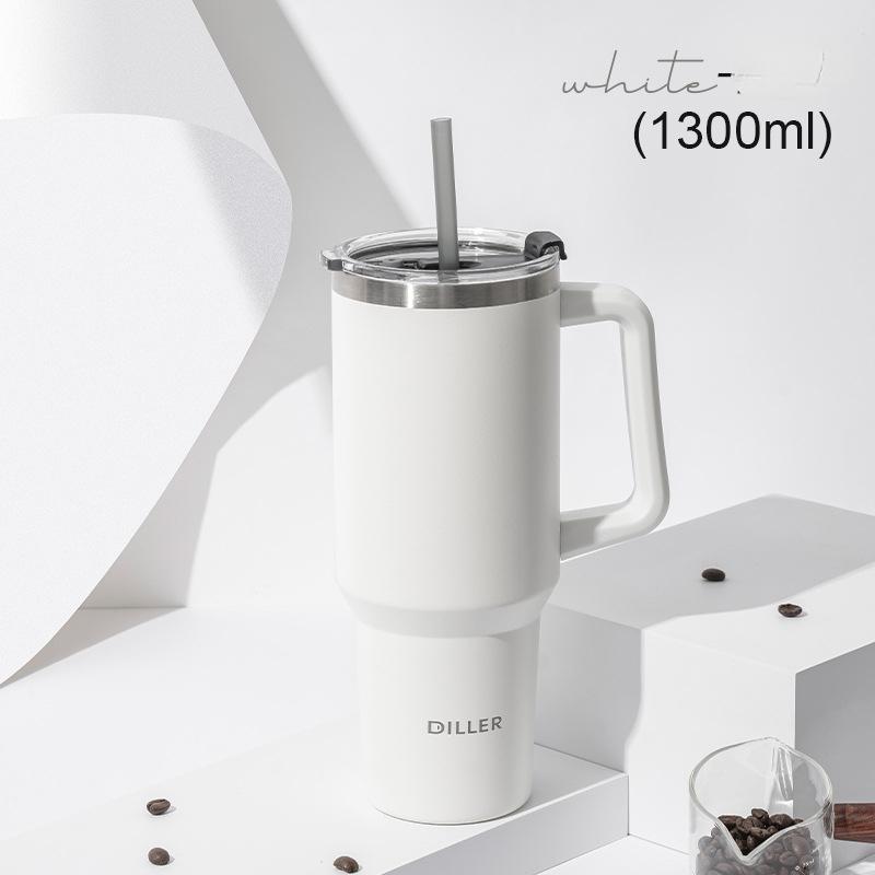 Термос-чашка из нержавеющей стали с трубочкой