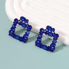 Новые Простые Геометрические Квадратные Серьги-Вырезы из Сплава, Личность, Мода, Креативные Серьги со Стразами, Универсальные Серьги Женские