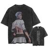 BLEACH Men TShirt Hip Hop Streetwea Anime Kuchiki Byakuya Tshirt Summer Short Sleeve Cotton Oversize Washed Vintage Top Tee
