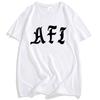 Футболка с принтом логотипа Afi, летняя, с коротким рукавом, хлопковая, повседневная, модная, свободного кроя, мужская, унисекс, уличная одежда, с круглым вырезом, мужской топ