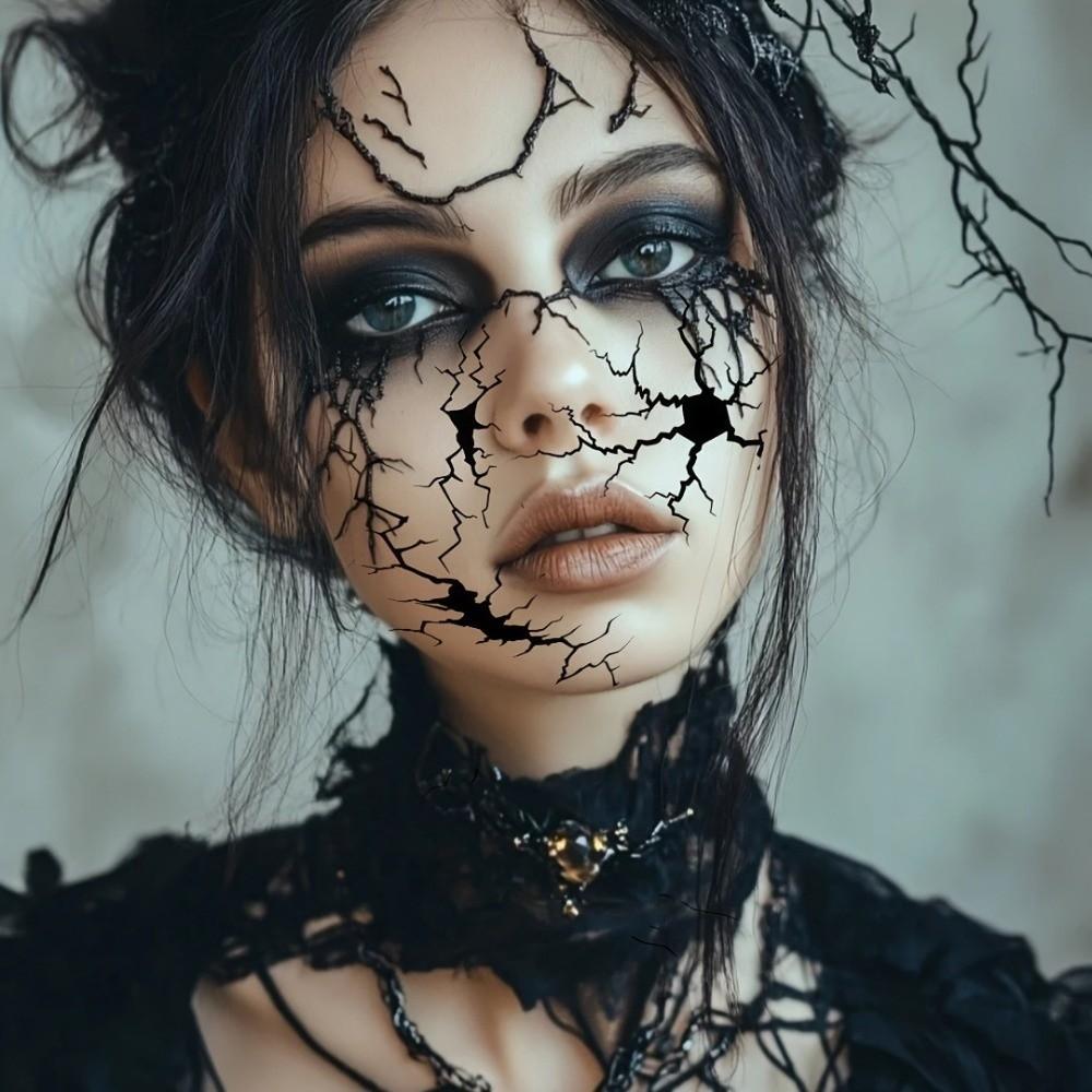 10pcs Body Makeup Halloween Tattoo Stickers Waterproof Spider Web Tattoos Makeup Performance