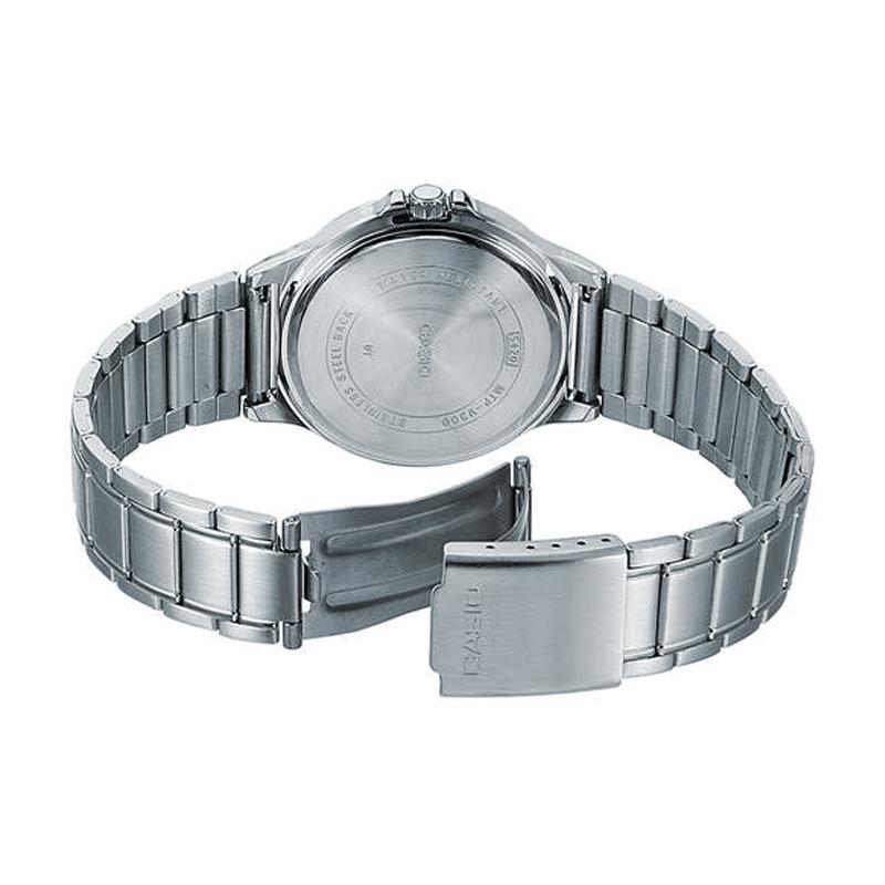 Casio STANDARD серия водонепроницаемый кварцевый механизм стальной ремешок японские и корейские часы мужские часы серебристый циферблат MTP-V300D-7A