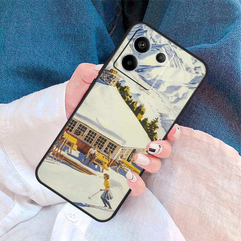 Skiing Snow Snowboard Ski Cover For Xiaomi Redmi Note 14 13 Pro 12 11 9 10 9S 10S 11S 12S Redmi 14C 10C 12C 13C Case