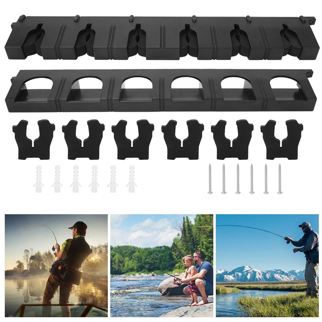 ABS Plastic Fishing Pole Rod Display Stand Fixing Storage Bracket Holder Tackle