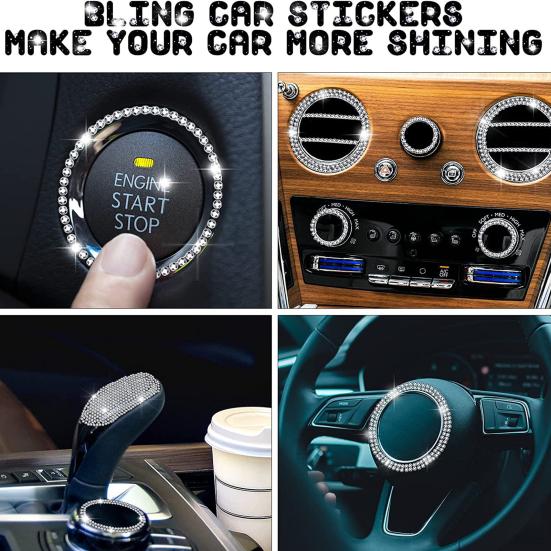 4MM Car Rhinestone Sticker Self-adhesive Sparkling Bling Multi-functional Handmade Craft Auto Body DIY Decoration Decal Automobile Supplies