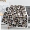 Border Collie Dogs Throw Blanket Printed Plush Blanket Super Soft Sherpa Blanket for Sofa Bed 75x100cm 130x150cm 150x200cm