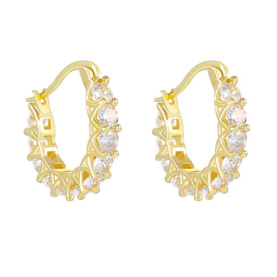 1 пара женских сережек-обручей с кубическим цирконием во французском стиле, маленькие круглые серьги-кольца