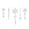 Crystal-like Tree Ornaments Elegant Acrylic Crystal-like Christmas Tree Decorations Snowflakes Icicles Ornaments for New Year