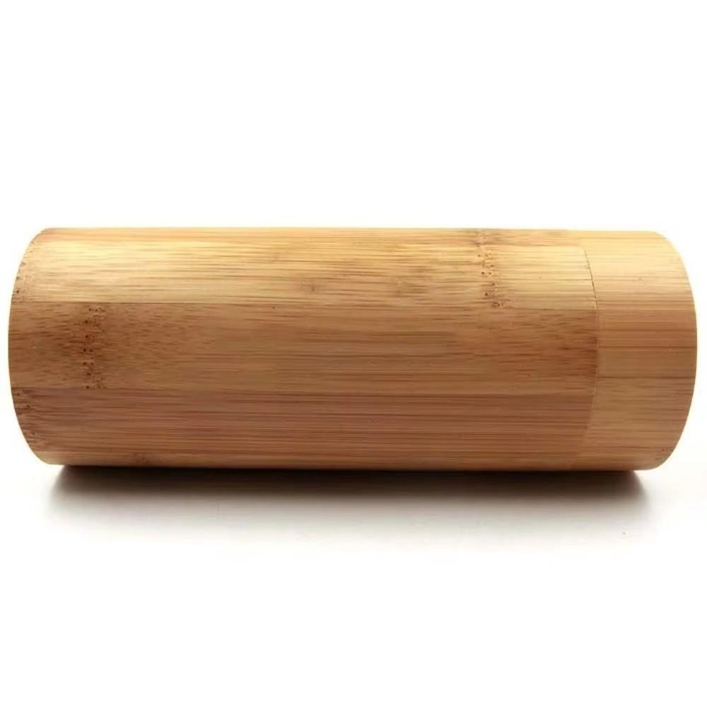 Smooth Wooden Sunglasses Box Column Shape Eyewear Case Retro Wood Glasses Case for Sunglasses