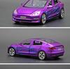1:32 Tesla Model 3 Alloy Toy Car with Light & Sound Effects, Pull-Back Action.