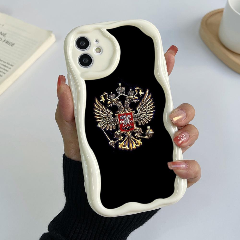 Ae96 Эмблема России дизайн флага искусство Защитные чехлы для телефонов для Samsung S23 S24 Ultra A55 A14 A25 Infinix Hot 40 Pro Tecno Spark 20C Wave Задняя крышка из ТПУ