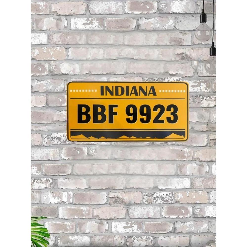 U.S. License Plate, U.S. Car License Plate, Metal, 15x30 Cm.