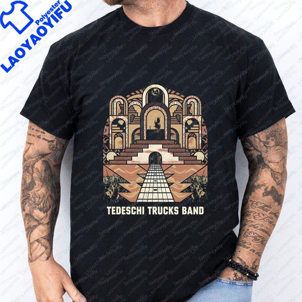 Tedeschi Trucks Band Printed LongSleeved TShirt for Unisex and WoUnisex Trendy Harajuku Style Universal Pattern Large Size
