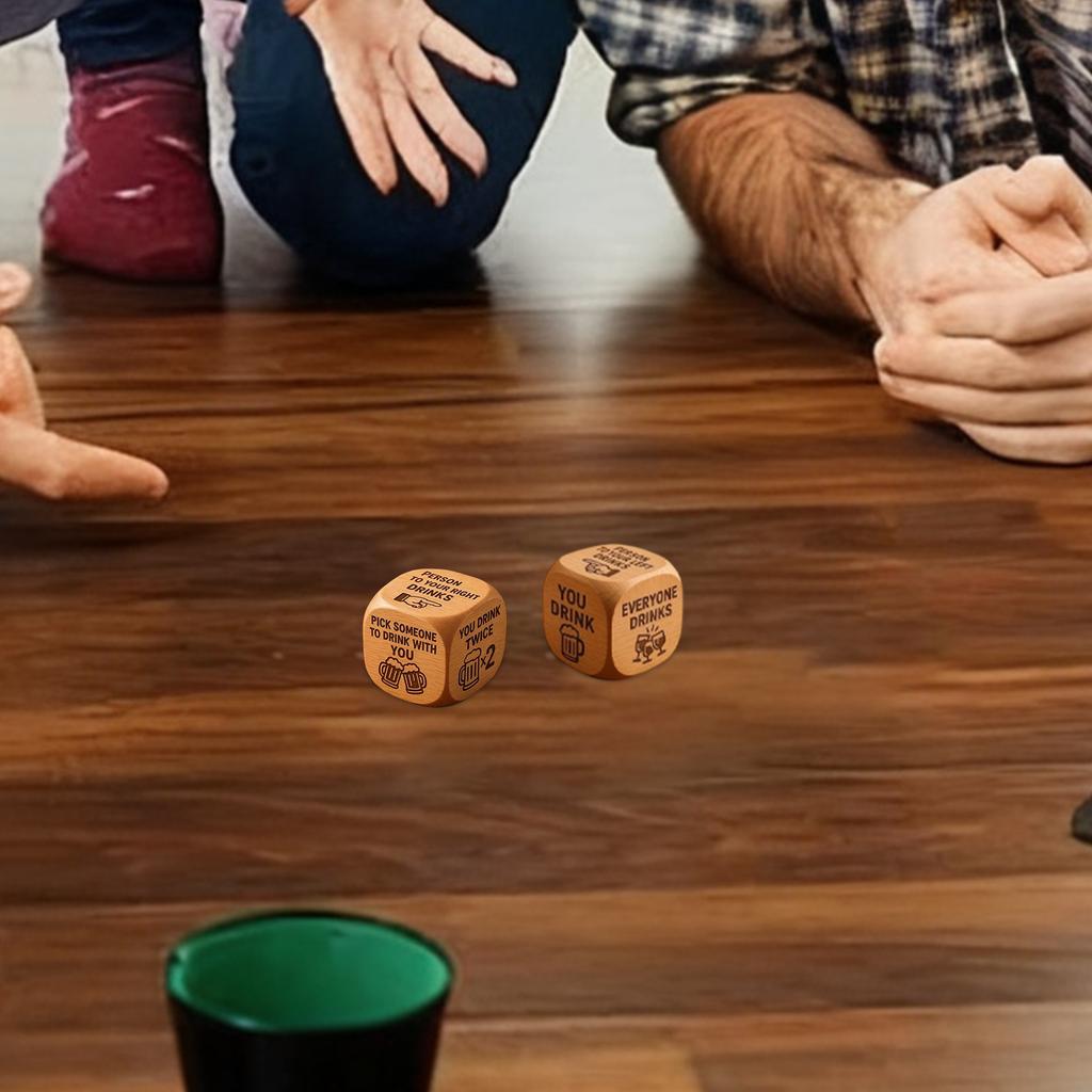 Шестигранные игральные кости для питья, Подходят для семейных вечеринок, посиделок и вечеринок